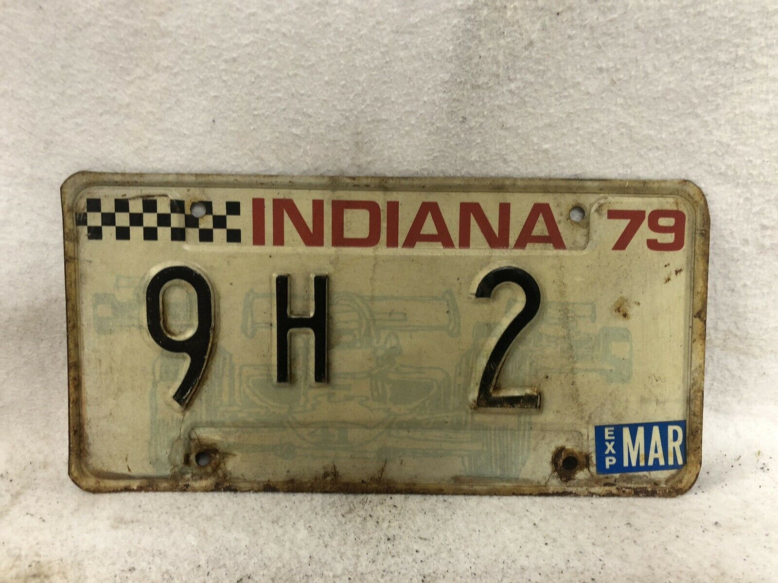 Vintage 1979 Indiana License Plate ~ Low Number 2 #2