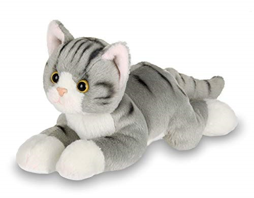 Bearington Lil' Socks Small Plush Stuffed Animal Gray Striped Tabby Cat, Kitten