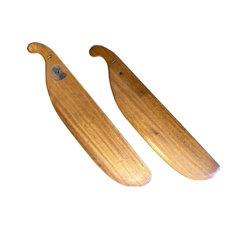 Antique Matching Pair Old Town Canoe Wooden Leeboards Vintage Boat Made In Usa